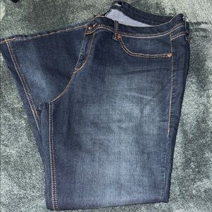 Torrid Dark Blue Flare & Wide Leg Jeans